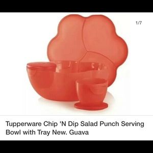 Tupperware coral chip n dip
